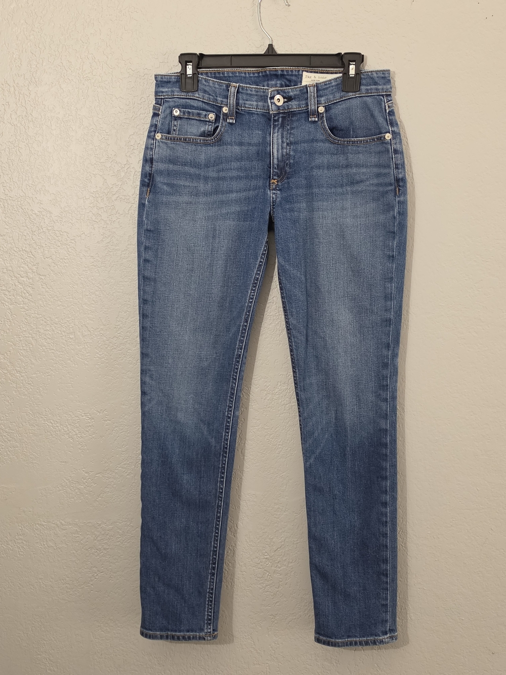 rag & bone Dre Low Rise Slim Boyfriend Jeans Bellview Wash Womens 26